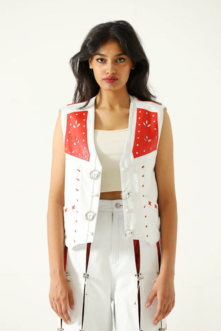 Handcrafted leather vest