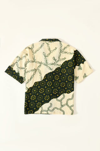 "Rajasthan" hand block print button-down