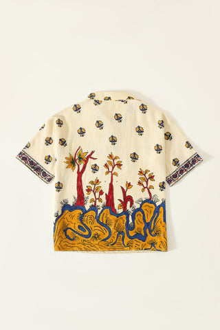 "Mountain of madness" hand painted polo