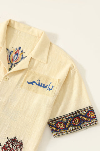 "Emperors circus" hand blockprint button-down