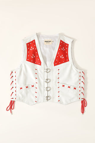 Handcrafted leather vest