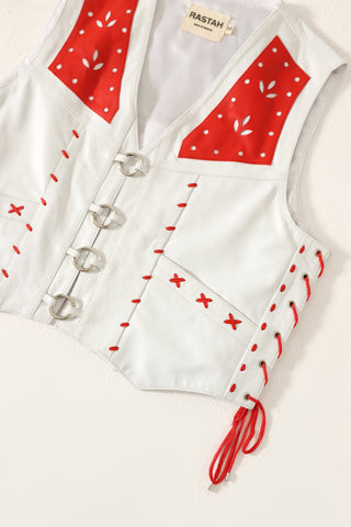 Handcrafted leather vest