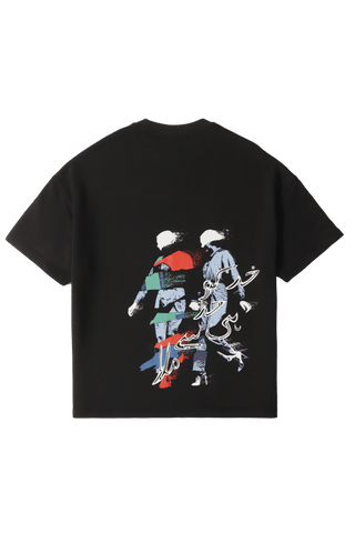 "Duality" printed black T-shirt