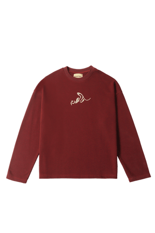 "Forever forest" maroon full-sleeve T-shirt