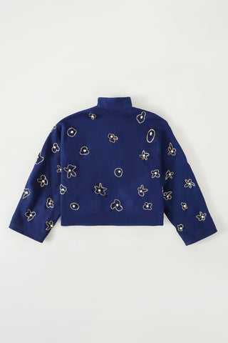 Hand embelished potli denim jacket