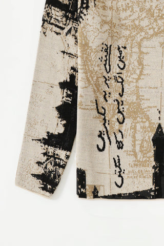 "From subcontinent with love" knit sweater