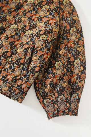 "Raj" silk jamawar oversized bomber