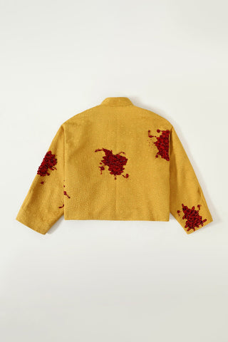 Lost time" hand-embroidered silk jacket