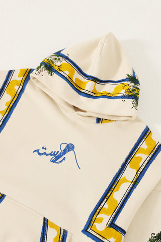 "Palm springs" block print hoodie