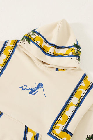 "Palm springs" block print hoodie