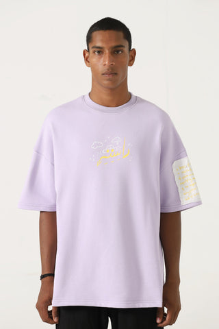 "My place" printed patchwork T-shirt