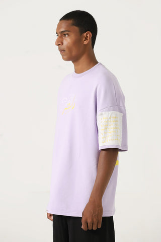"My place" printed patchwork T-shirt