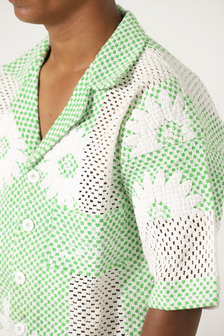 "Bahaar" puff print button-down
