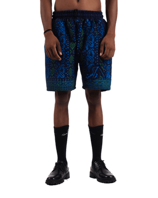 "Ethereal echoes" hand block printed cotton shorts