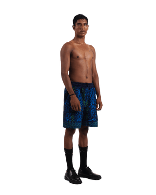 "Ethereal echoes" hand block printed cotton shorts