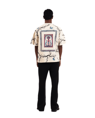 "Vase of life" hand block printed T-shirt