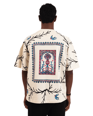 "Vase of life" hand block printed T-shirt