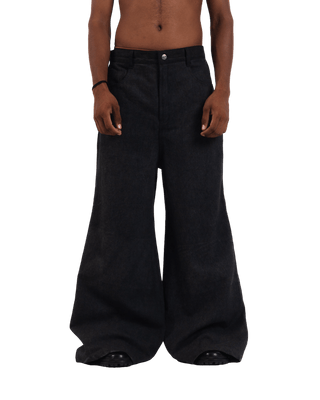 "Eclipse elegance" wide flared denim trousers
