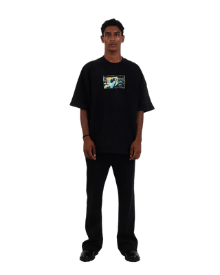 "Dazed confusion" oversized cotton T-shirt