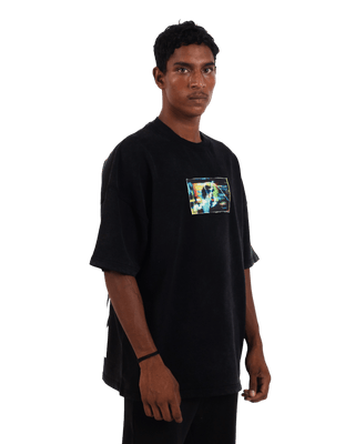 "Dazed confusion" oversized cotton T-shirt