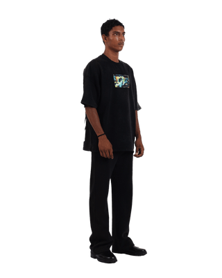 "Dazed confusion" oversized cotton T-shirt