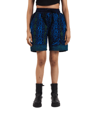 "Ethereal echoes" hand block printed cotton shorts