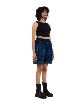 "Ethereal echoes" hand block printed cotton shorts