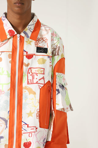 "Life is a doodle" printed jacket