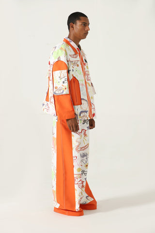 "Life is a doodle" printed jacket
