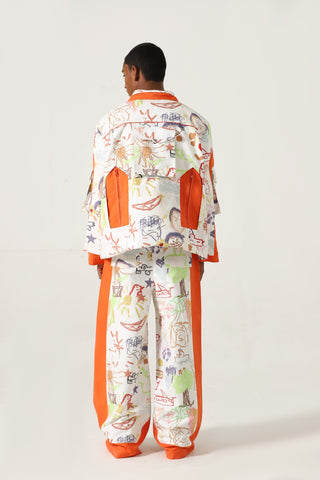 "Life is a doodle" printed jacket
