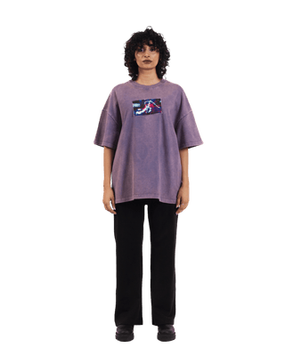 "Lost in time" acid washed oversized T-shirt