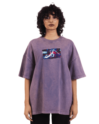 "Lost in time" acid washed oversized T-shirt
