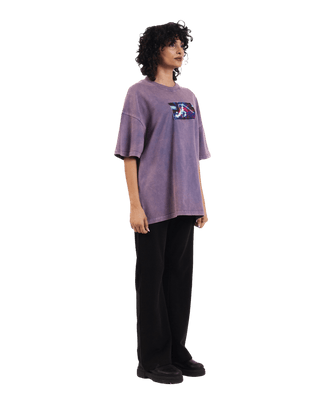 "Lost in time" acid washed oversized T-shirt