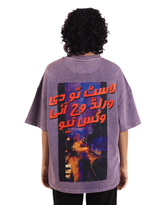 "Lost in time" acid washed oversized T-shirt