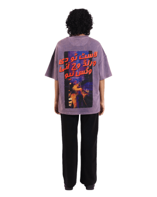 "Lost in time" acid washed oversized T-shirt