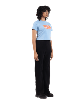 "Radiant horizon" baby blue crop top