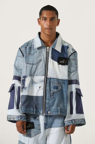 Upcycled denim jacket