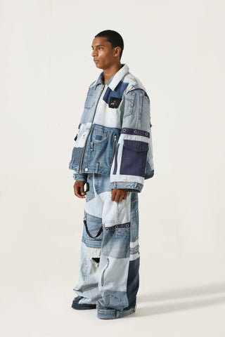 Recycled denim trousers