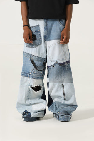 Recycled denim trousers