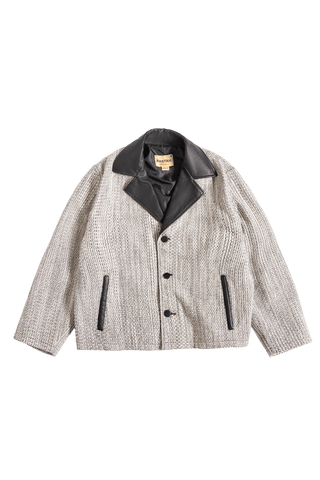 "Elvis in Lahore" leather paneled jacket