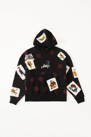 Patchwork blockprint hoodie V4