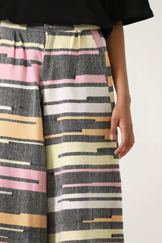 "Life is loading" handwoven trousers