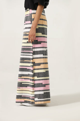 "Life is loading" handwoven trousers