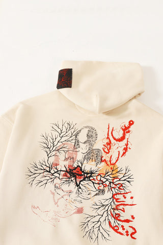 "Subcontinent" beige hoodie