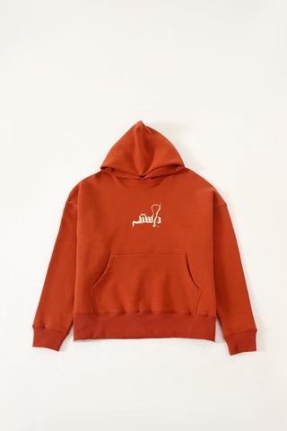 Deep rust logo hoodie