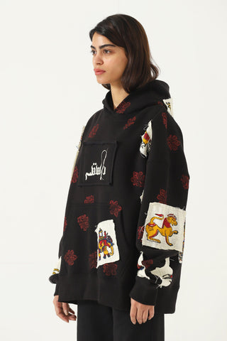 Patchwork blockprint hoodie V4