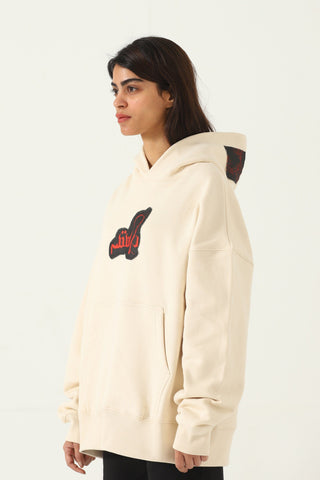 "Subcontinent" beige hoodie