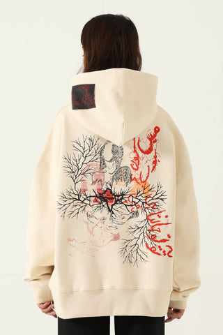 "Subcontinent" beige hoodie