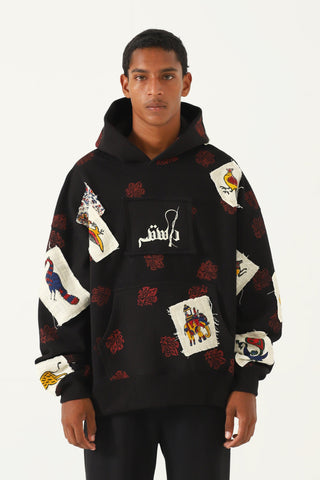 Patchwork blockprint hoodie V4