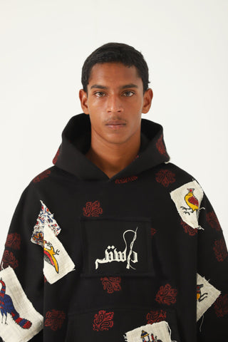 Patchwork blockprint hoodie V4